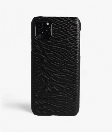 iPhone 11 Pro Max Leather Case Lizard Black