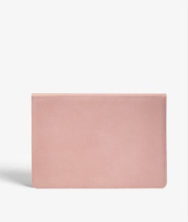 Macbook 12" Leather Cover Lizard Blush Pink