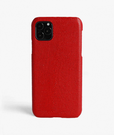 iPhone 11 Pro Leather Case Lizard Red