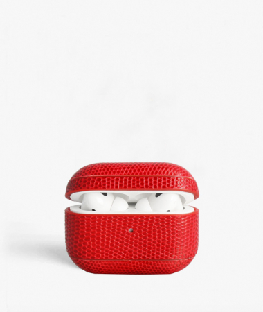 AirPod Pro Leather Case Lizard Red