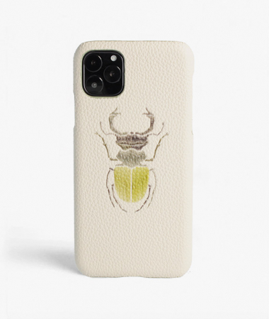 iPhone 11 Pro Max Leather Case Beetle Grey