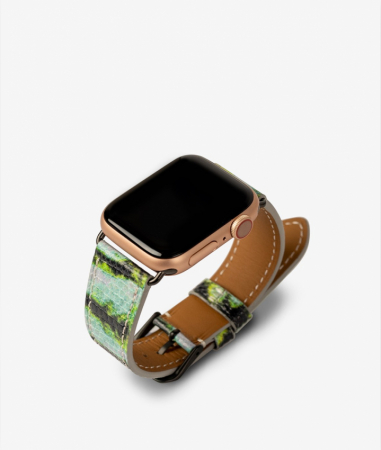 Apple Watch Leather Wristband Iguana Multicolor 