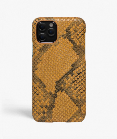 iPhone 11 Pro Leather Case Snake Yellow