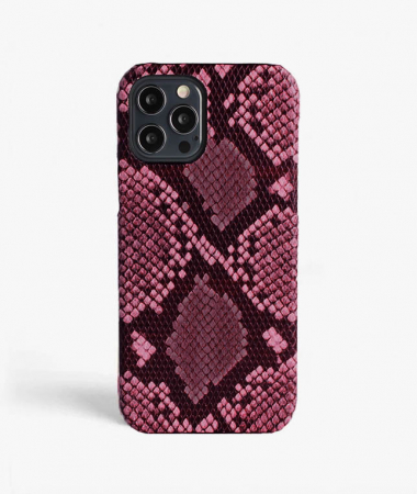 iPhone 13 Pro Leather Case Python Purple