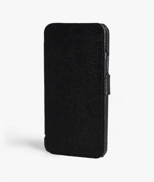 iPhone 11 Pro Max Leather Card Case Lizard Black