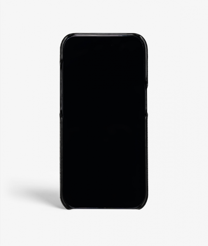  iPhone 14 Pro Max Leather Case Lizard Black