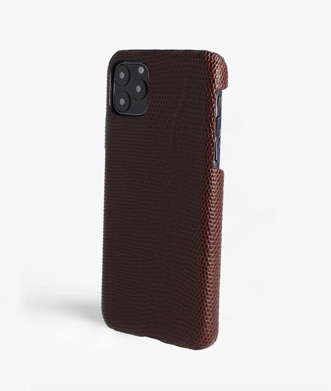 iPhone 11 Pro Max Leather Case Lizard Brown