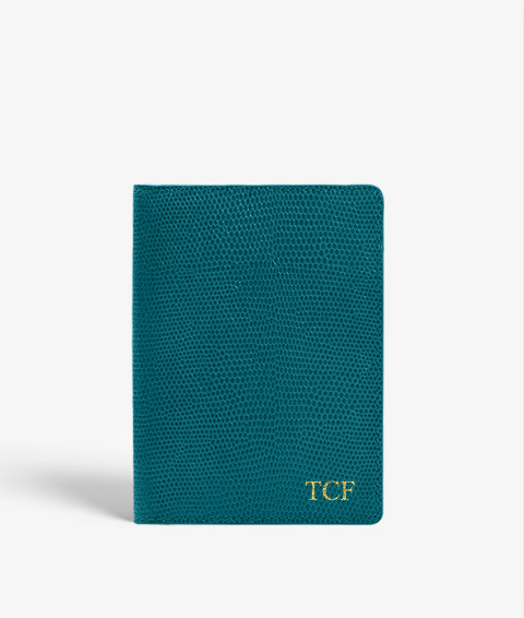 Passport Cover Lizard Turquoise
