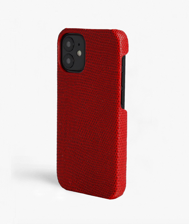 iPhone 12 Mini Leather Case Lizard Red