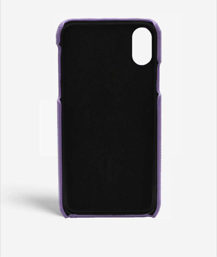 iPhone X/Xs Leather Case Lizard Violet