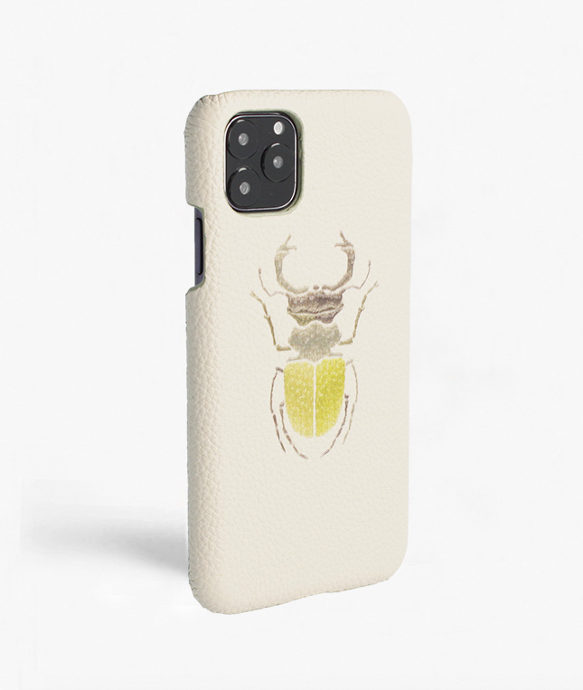 iPhone 11 Pro Max Leather Case Beetle Grey
