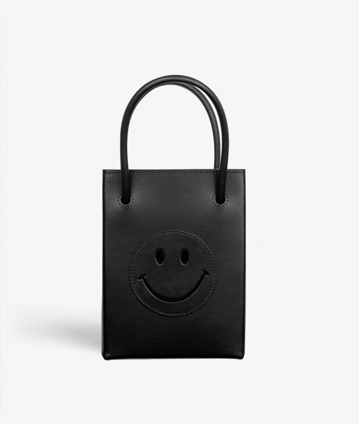 Essential Crossbody Bag Smiley Vegetable Tanned Black