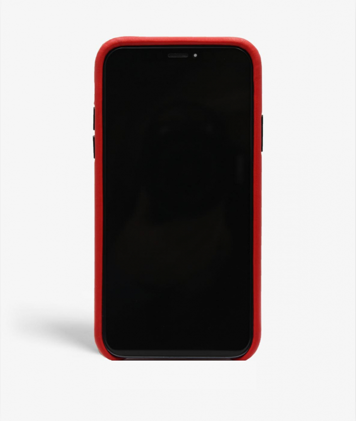 iPhone Xs Max Leather Case Beetle Red