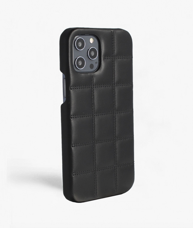 iPhone 12 Pro Leather Case Padded Black Exclusive Leather iPhone