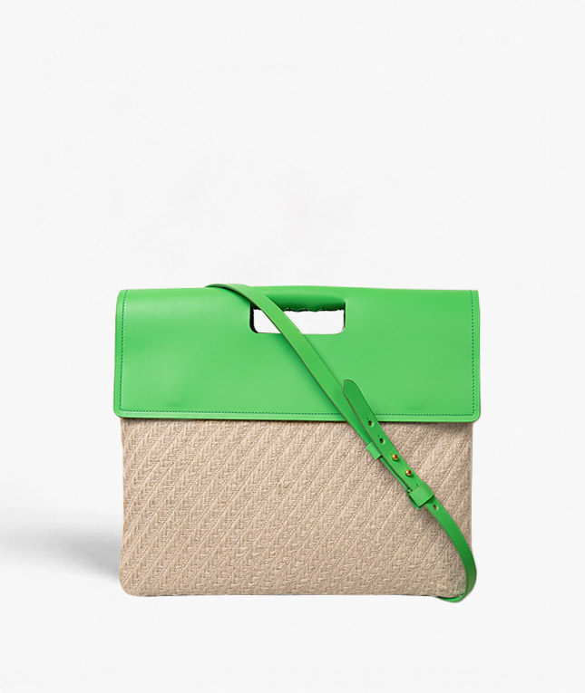 Trendsetter Bag Jute Vegetable Tanned Vibrant Green