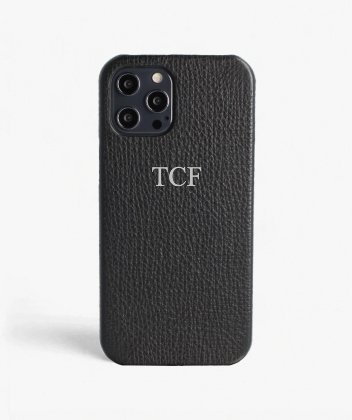 iPhone 13 Pro Leather Case Textured Black