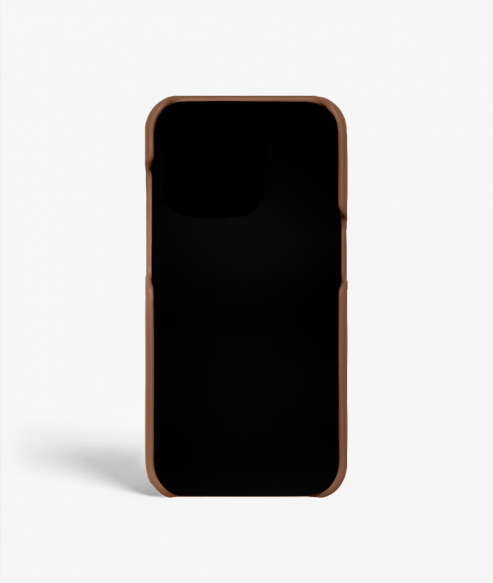 iPhone 14 Pro Leather Case Monkey Dark Brown